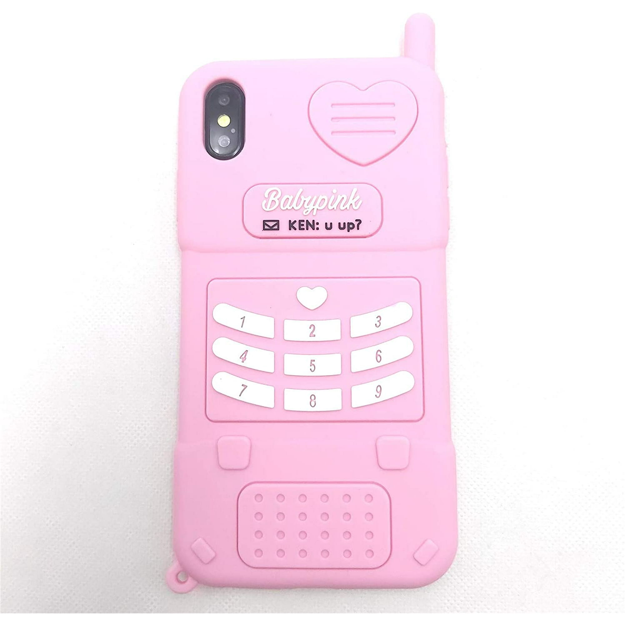 Iphone 8 Plus Case Cute Iphone 7 Plus Case Cute Iphone 6s Plus Case Iphone 6 Plus Case Stand 3d Cartoon Retro Cellular Phone Shaped Silicone Girls Women Cute Cases Black Iphone