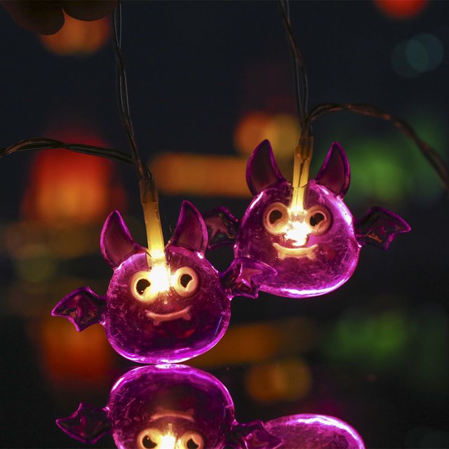 Lámpara Luces decorativas de 15 m luz de calavera ABS sin batería para decoración de ambiente de Halloween JShteea Para estrenar