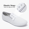 thumbnail image 3 of AOMAIS Women’s Slip On Canvas Shoes Sneakers Fashion Elastic Sneakers（White US10）, 3 of 12