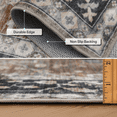 thumbnail image 5 of ReaLife Machine Washable Area Rug Runner - Living Room Bedroom Bathroom Kitchen Entryway Office - Padded Low Pile Stain Resistant Premium - Boho Farmhouse Vintage - BEV - Beige Tan Brown 2'6" x 6', 5 of 13