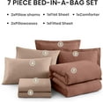 thumbnail image 6 of Queen Comforter Set - 7 Pieces Cationic Dyeing Terracotta Bed in a Bag Queen Bedding Sets with Comforter, Sheets, Pillowcases & Shams, Reversible Bedding Comforters Sets, 6 of 6