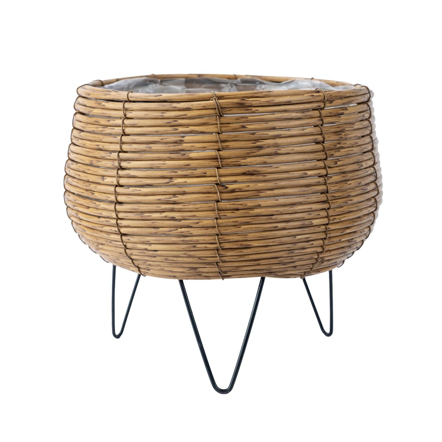 Hometrends 11 INCH WOVEN FOOTED PLANTER