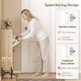 thumbnail image 4 of HOMCOM Shoe Cabinet with 2 Flip Drawers, Boho Narrow Shoe Rack, Oak, 4 of 10