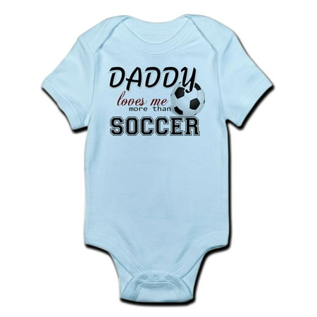 

CafePress - Daddy Loves Me More Than Soccer Infant Bodysuit - Baby Light Bodysuit