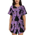 thumbnail image 1 of Balery Funny Goose Conjunto de Pijama para Mujer con Estampado, Dos Piezas de Manga Corta y Shorts, Ropa de Dormir Suave con Cuello Redondo y Bolsillos-Medium, 1 of 6