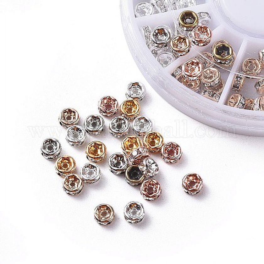 Colle Clay Beads for Jewelry Making Adults 225pcs Beads 8mm Disco Ball  Rhinestone Pave Polymer Beads Crystal Round Disco Ball Clay Beads Bulk