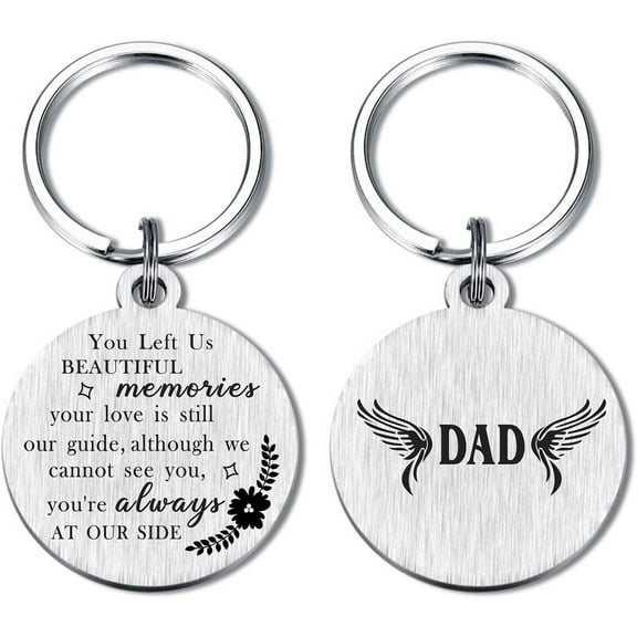 Dad Memorial Gifts for Loss of Father, Sympathy Keychain for Loss of Dad, Bereavement Memory Daddy Passing Present