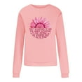 thumbnail image 4 of EQWLJWE Chemises Roses Cancer du Sein pour Femmes Ruban Rose Sensibilisation au Cancer du Sein Chemise Mode Blouse Graphique Chemise Décontractée Manches Longues Col Rond Chandail Tops Chandail Automne pour Femmes 2023, 4 of 5