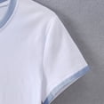 thumbnail image 4 of NuoCaiYun Womens Summer Crop Tops Short Sleeve T Shirts Crew Neck Letter Print Casual Graphic Tees Fashion Trendy Blouses, 4 of 6