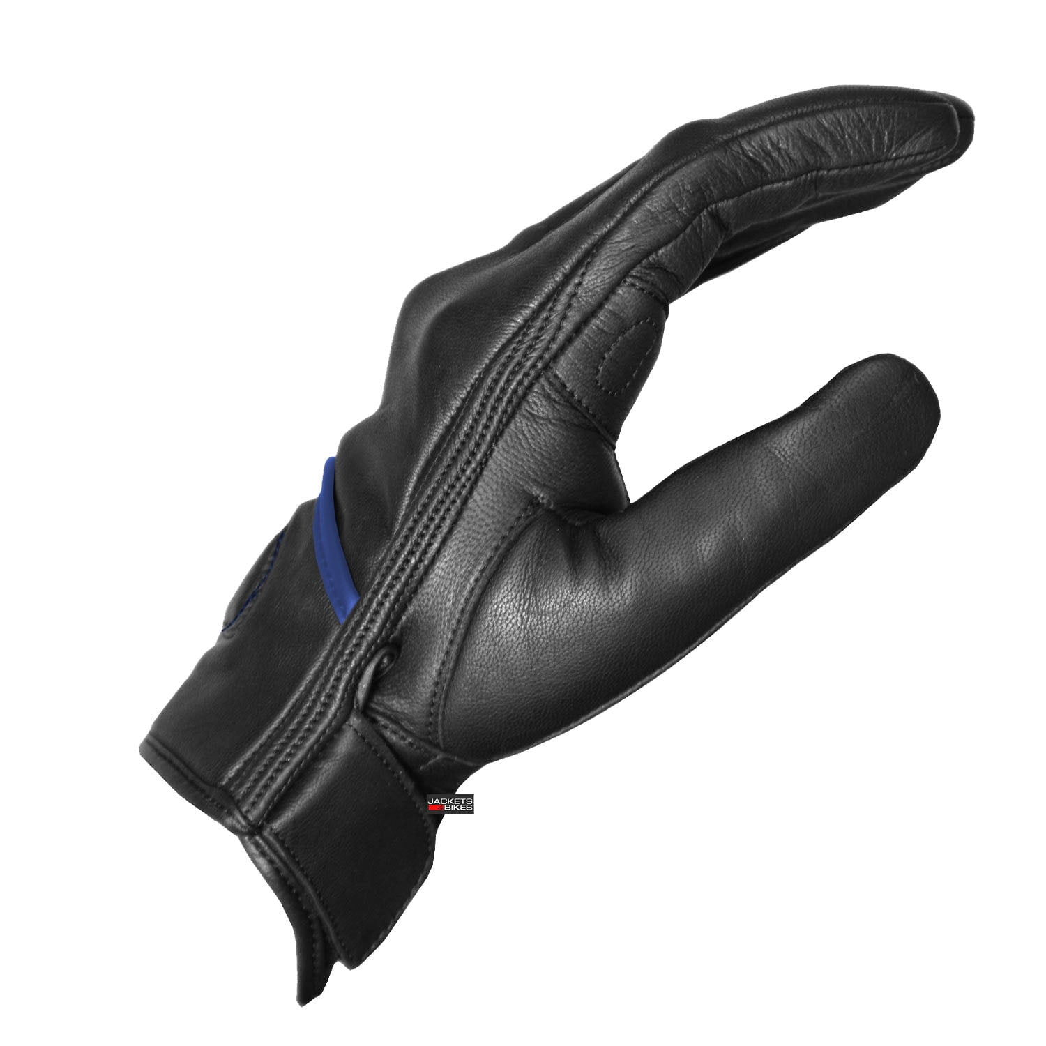 Jackets 4 Bikes Men's Premium Leather Street Motorcycle Protective Cruiser Biker Gel Gloves BlackBlue XXL