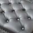 thumbnail image 6 of Roundhill Furniture Decor Maxem Fabric Upholstered Bench with Nailhead Champagne, 6 of 15