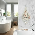 thumbnail image 2 of Yayeee 2 Pack Hand Towels for Bathroom 100% Cotton 16" x 28" Soft Absorbent Kitchen Towel, Light Red Flowers, 2 of 7