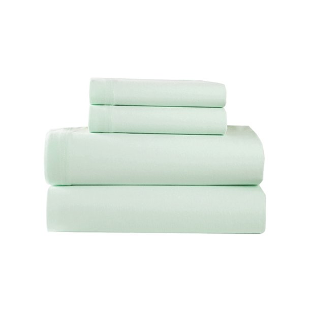 Jersey Knit Bed Sheet SetsQueenAqua
