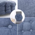 thumbnail image 2 of Coussin d'Assise Épaissi Rond en Velours Côtelé pour Chaise, Tapis, Bleu Marine, 2 of 6