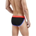 thumbnail image 3 of TANBOM Men's Sexy Polyamide Triangle Swim Trunks Adjustable Drawstring Big Pouch Comfortable Breathable Black L, 3 of 5