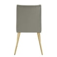thumbnail image 4 of Ember Interiors Ponce Gold Finished Metal Fabric Upholstered Dining Chairs, Set of Two, Light Grey, 4 of 10