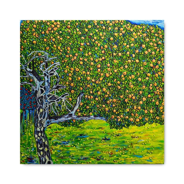 Cuadro decorativo Maxigráfica Shop Árbol de Naranjas Paisaje Verde Tela