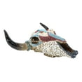 thumbnail image 4 of Western Turquoise And Red Teardrop Gems Mosaic Steer Cow Skull Decorative Box, 4 of 7