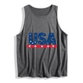 thumbnail image 5 of Xdegoge Patriotic USA Stars and Stripes Letter Print Tank Top for Women Sleeveless Crewneck Classic Casual Shirt For Independence Day 4th of July Daily Tees Tops, 5 of 5