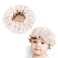 thumbnail image 2 of Elegant Parent Child Matching Lace Satin Nightcap Imitation Silk Hair Design Sleeping Cap for Ladies and Kids, 2 of 7