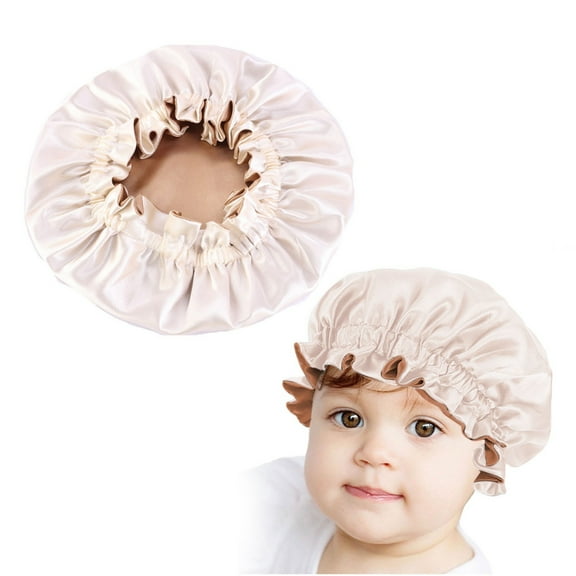Parent Child Lace Satin Nightcap Imitation Silk Hair Design Cap for Ladies and Kids - Comfortable Elegant and Versatile Hair Accessory