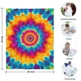 thumbnail image 4 of Colorful Rainbow Tie Dye Spiral Pattern Blanket,Comfortable Soft Flannel Throw Blanket,All Season,Warm Lightweight Blankets for Sofa Bed Couch Living Room Chair,30"x40", 4 of 4