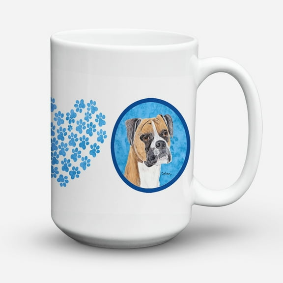 Blue Boxer Coffee Mug 15 oz