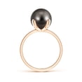 thumbnail image 2 of ANGARA Classic Solitaire Tahitian Cultured Pearl Ring in 14K Rose Gold for Women | June Birthstone, Birthday, Anniversary, Jewelry Gift for Women | Pearl Ring, 2 of 5