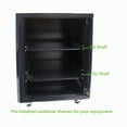 thumbnail image 7 of NavePoint 15U Steel Rack Audio Video A/V Rack Locking Glass Door Cabinet 600mm Casters, 7 of 7