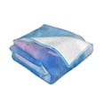 thumbnail image 3 of YFYANG Lightweight Warm Flannel Blanket, Abstract Blue Watercolor Art Throw Blanket for Bed, Sofa, Travel, Camping, 80"x60", 3 of 7
