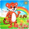 thumbnail image 2 of Rompecabezas educativo de madera con formas coloridas para niños a partir de 18 meses, piezas grandes con bolsa de almacenamiento, regalo para niños y niñas, 2 of 2