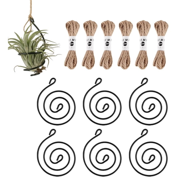 Air Plant Hanger, Small Iron Planter Wall Hanger, for Home Decor Living Room Bedroom Office Farmhouse Outdoor Garden Yard Patio Porch