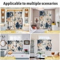 thumbnail image 5 of Vintage Blue Floral Kitchen Curtains Window Panels, Butterflies Watercolor Flower Linen Insulated Window Treatment Curtain, Grommet Curtains for Bedroom/Living Room/Bathroom, 2 Piece 27.5"Wx39"L, 5 of 8