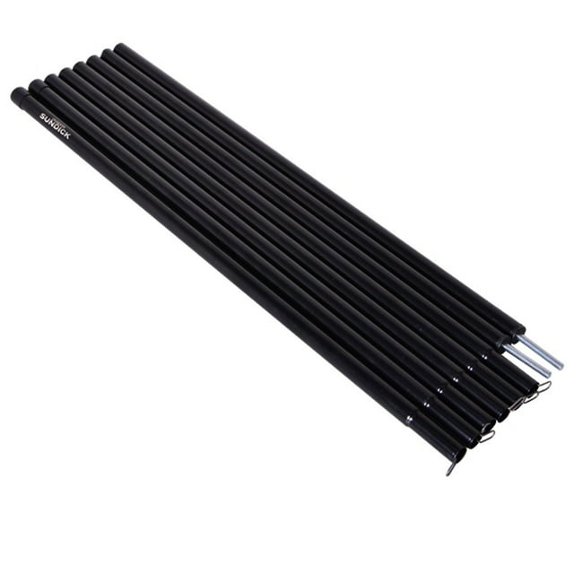Support de Tige Support de Tige Bâches de Canopée 2 Pcs Bâtons de Canopée Noirs Bâtons de Support de Canopée Argent Bâtons d'Abri Simples Supports Noirs