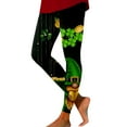 thumbnail image 1 of Gibobby pantalones de mujer Pantalones De Mujer Moda Casual Saint Pat Impreso Leggings Deportivos Leggings De Moda（Negro， XL), 1 of 4
