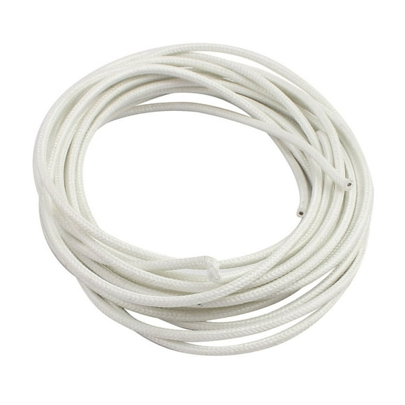 Unique Bargains 5M/16.4ft 1mm2 500C Heat Resistance White Fiberglass Covered Copper Conductor High Temperature Wire Cable