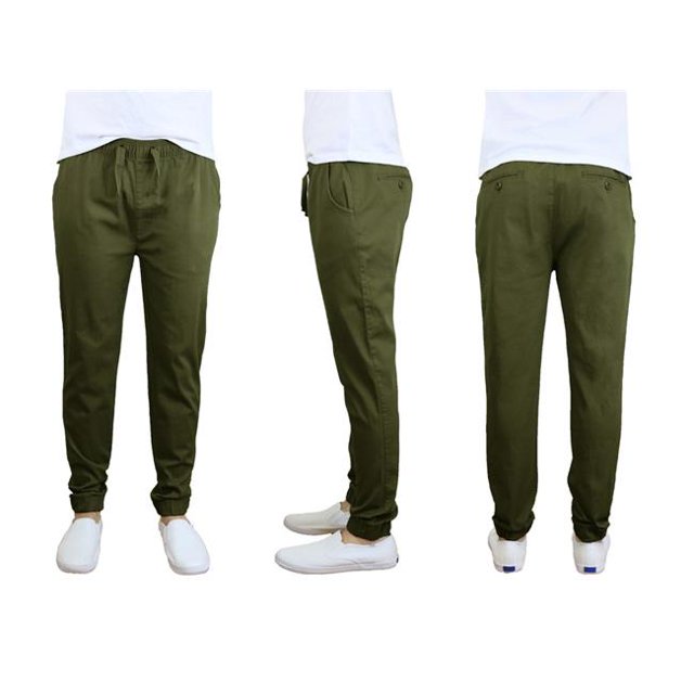 DDI Joggeurs en Sergé Extensible en Coton pour Hommes, Olive - Lot de 24