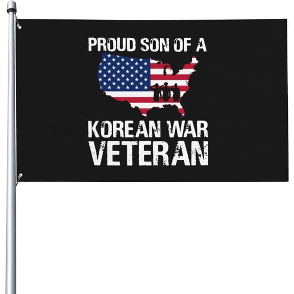 Korean War Veteran Flag 3X5 Ft - UV Fade Resistant - Garden Yard Flag Outdoor Flag with Grommets