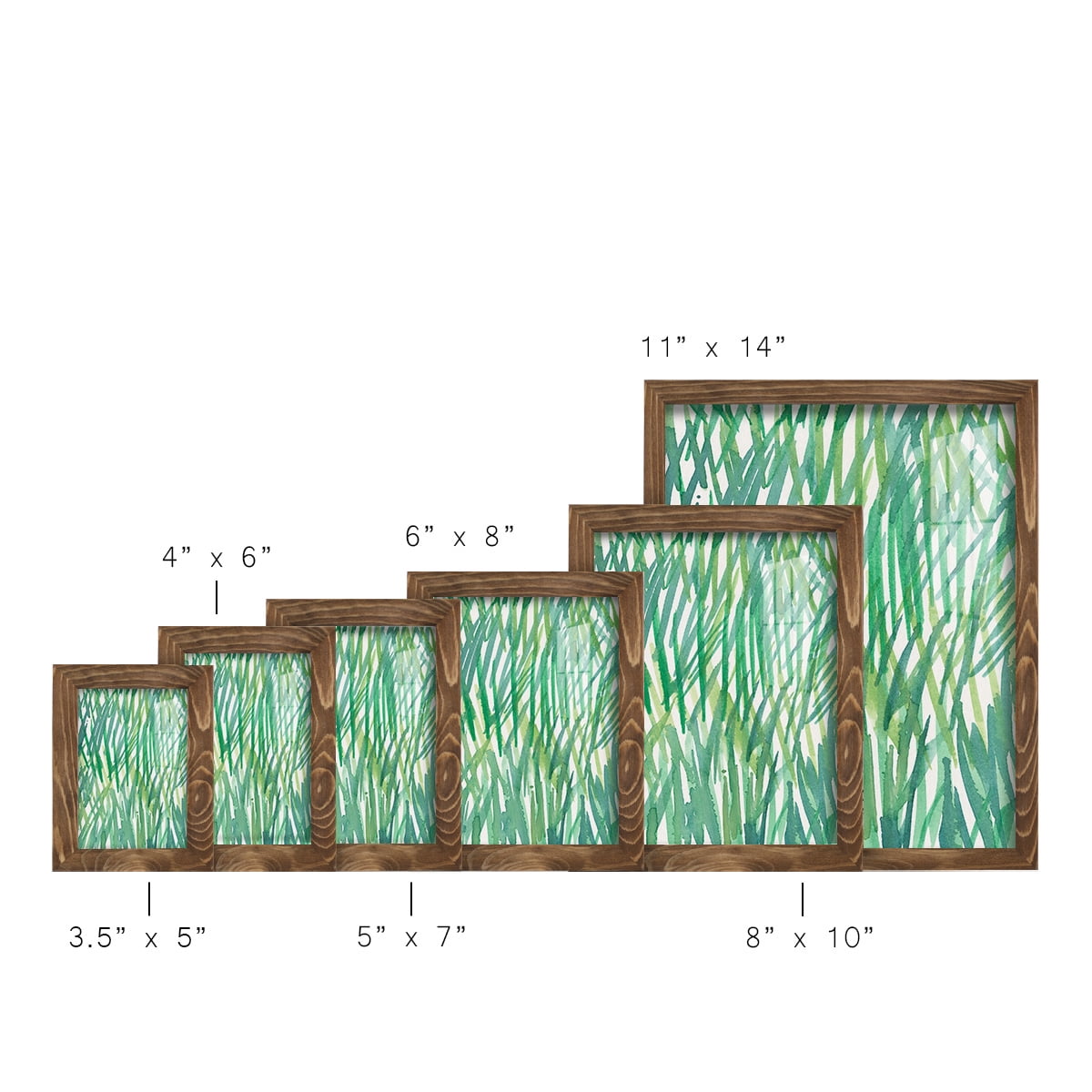 Just Grass I - Framed Print w/glass - Walnut