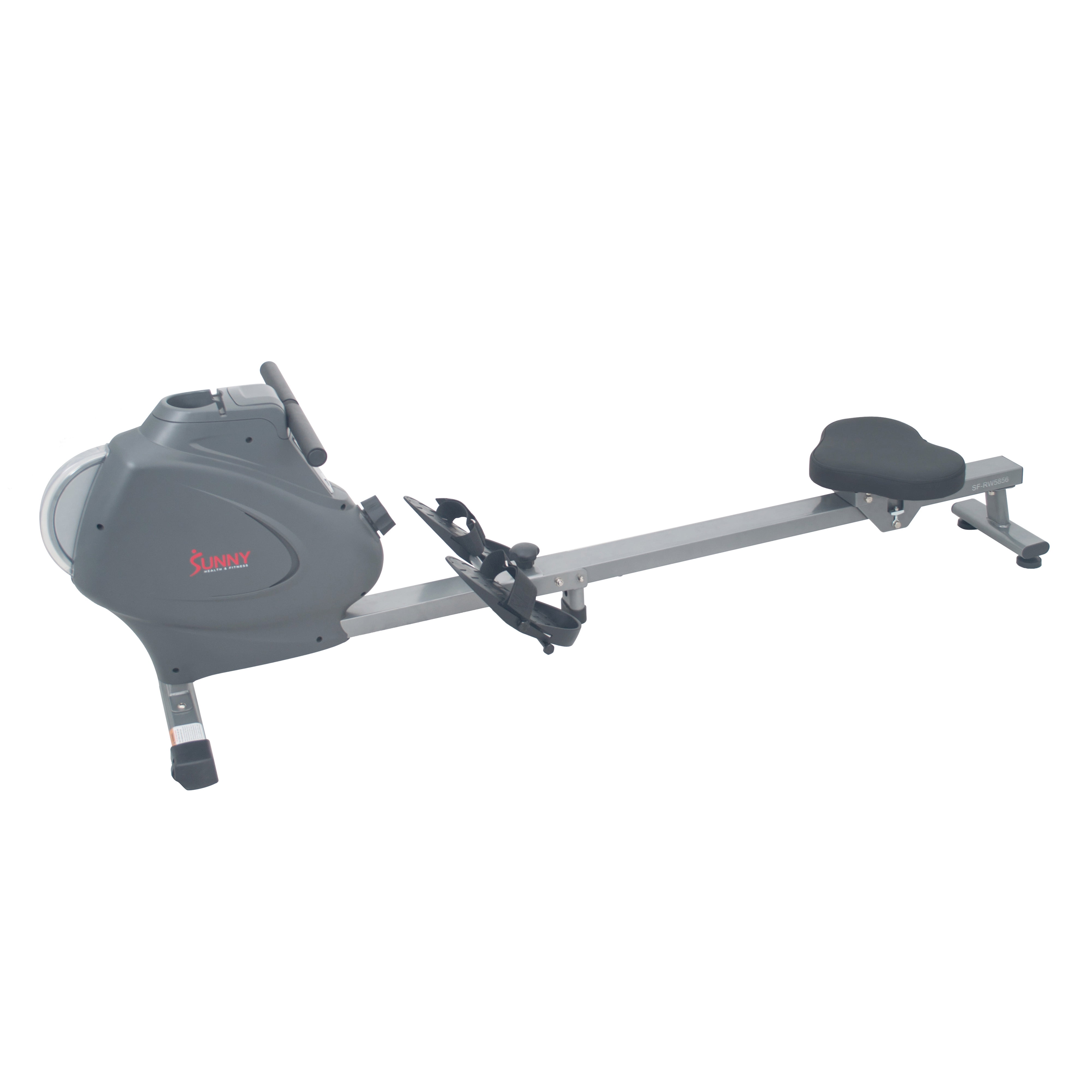 Sunny Health & Fitness Magnetic Rowing Machine Rower, LCD Monitor with Device Holder - SF-RW5856