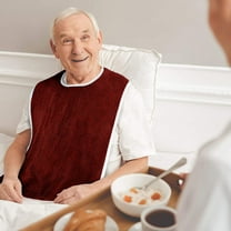 Adult Bib for Eating | Washable Clothing Protector for Elderly Seniors Disabled Men Women | Large Coverage 29.5x17.7in | Adjustable Hook & Loop Closure | Lightweight Reusable Cloth | 1 Piece