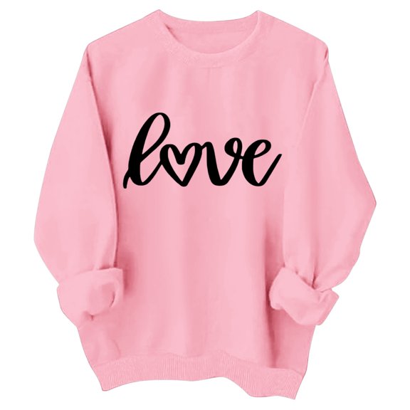 Bobifish Toddler Girls Sweatshirts Cute Love Fleece Lined Long Sleeve Pullover Tops For Kid
