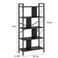 thumbnail image 3 of Danolapsi 5 Tier Bookshelf Rustic Industrial Style,Storage Shelves,61 Inch Tall Industrial Book Shelf with Open Display Bookshelves,5 Shelf Bookcase with Metal Frame for Living Room,Bedroom and Home, 3 of 9