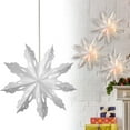 thumbnail image 1 of Cqxid Hangs Under $10 Paper Snowflakes With Lights Light Up Paper Snowflakes Snowflake Paper Paper Snowflake With Lights Lighted Paper Snowflakes For Winter Christmas Interior Decoration, 1 of 9