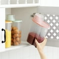 thumbnail image 5 of HCBY Airtight Food Storage Containers, Clear Pantry Organizers with Measuring Cup Lids for Rice, Pasta, Cereal, Kitchen Dry Goods Sealed Canisters (Blue,S 1.9L), 5 of 5