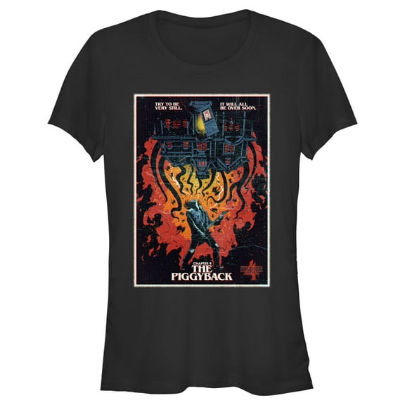 Netflix Junior's Stranger Things Retro Piggyback Poster Graphic T-Shirt