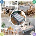 thumbnail image 4 of Blue Red Checkered Pattern Rectangle Tablecloth 60"x84",Waterproof Polyester Rectangle Table Cloth, Wipeable Spillproof Polyester Tablecloth for Dining, Camping, Indoor and Outdoor, 4 of 5