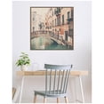 thumbnail image 2 of Kate and Laurel Wandering The Streets of Venice Framed Canvas Wall Art  by Laura Evans 30 x 30 Sylvie Beaded Dark Gold, Vintage, Architecture, Cityscapes, Landscapes Art for Wall Decor, Living Room, 2 of 8