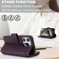 thumbnail image 2 of for iPhone 13 Pro Max Rugged Case, RFID Blocking Wallet Case for Women Men with Card Holder Zipper Magnetic Flip PU Leather Wrist Strap & Shoulder Strap Protective Cover for iPhone 13 Pro Max, Purple, 2 of 10