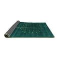 thumbnail image 2 of Ahgly Company Indoor Rectangle Abstract Turquoise Blue Contemporary Area Rugs, 2' x 4', 2 of 4